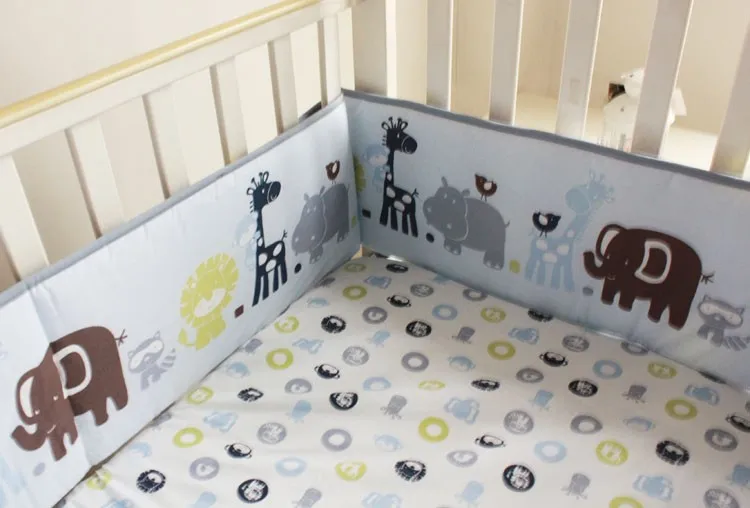 Roupa de Cama do Bebê Conjunto de Cama Berço de Algodão Pára-choques + Duvet + Capa + Saia de Cama Bordado Algodão Berço Pára-choques 4 7 Pçs Kit 23 de cama do bebê pára-choques conjunto de