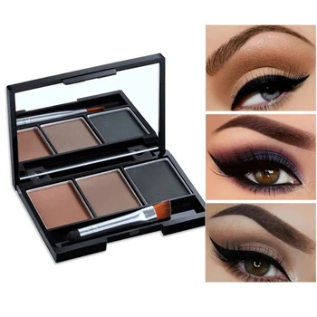 

3 Colors Eyeshadow Palette Glamorous Smokey Color Eye Shadow Shimmer Glitter Smooth Creamy Powder Daily Eye Makeup