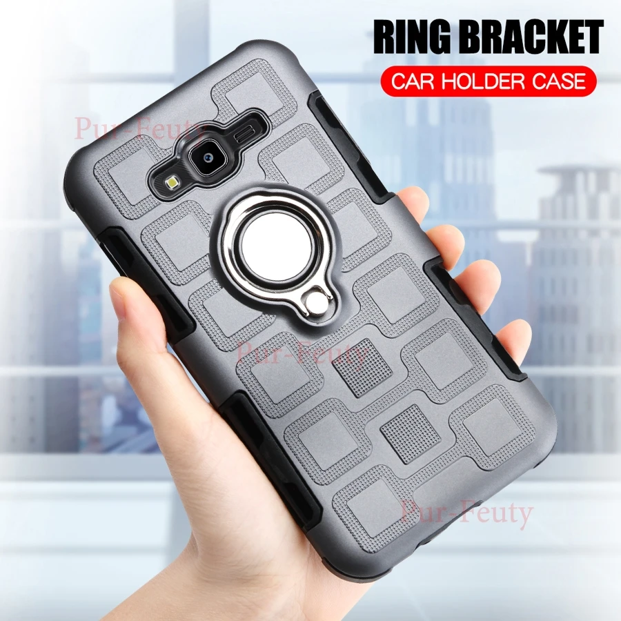 

Case For Samsung Galaxy J7 Neo 2017 SM-J701F/DS J701F/DS J7 Nxt J7 Max J7 Plus Ring Stand Silicone Armor Shockproof Hard Covers
