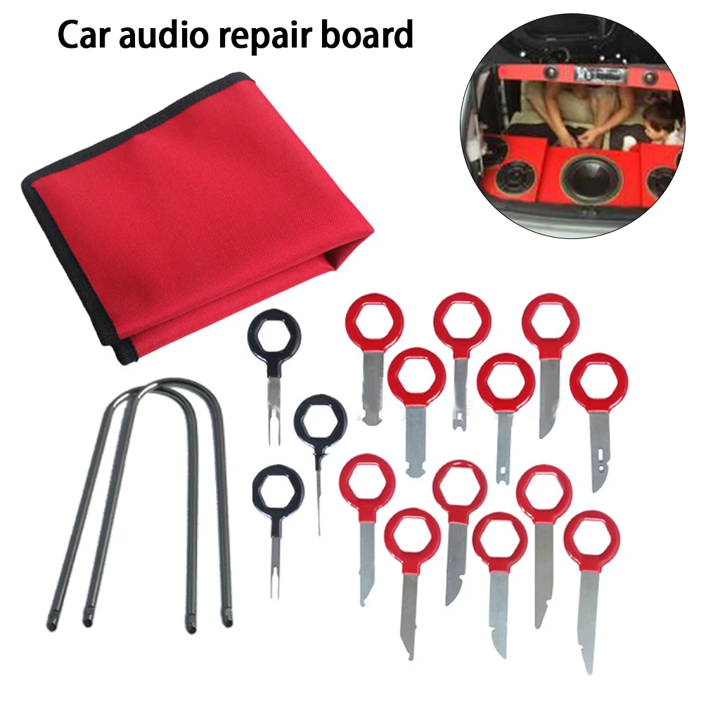 

17Pcs/Set Automobile Car Audio Equipment CD Key Terminal Pin Panel Removal Repair Tools Kit Retrofit Disassembling Accessories