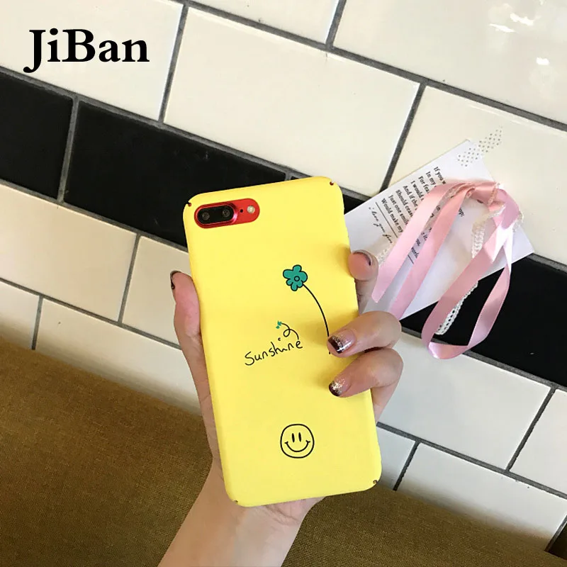 Чехол JiBan для iphone 8 ультра тонкие чехлы с надписью Sunshine милые жесткие изображением