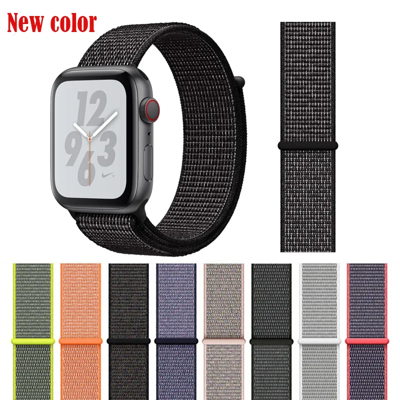 

BUMVOR Nylon Sport Loop Replacment Band for Apple Watch Series 1/2/3/4 5 Nike+ Sport Soft Breathable Woven Strap 40/44MM 38/42MM