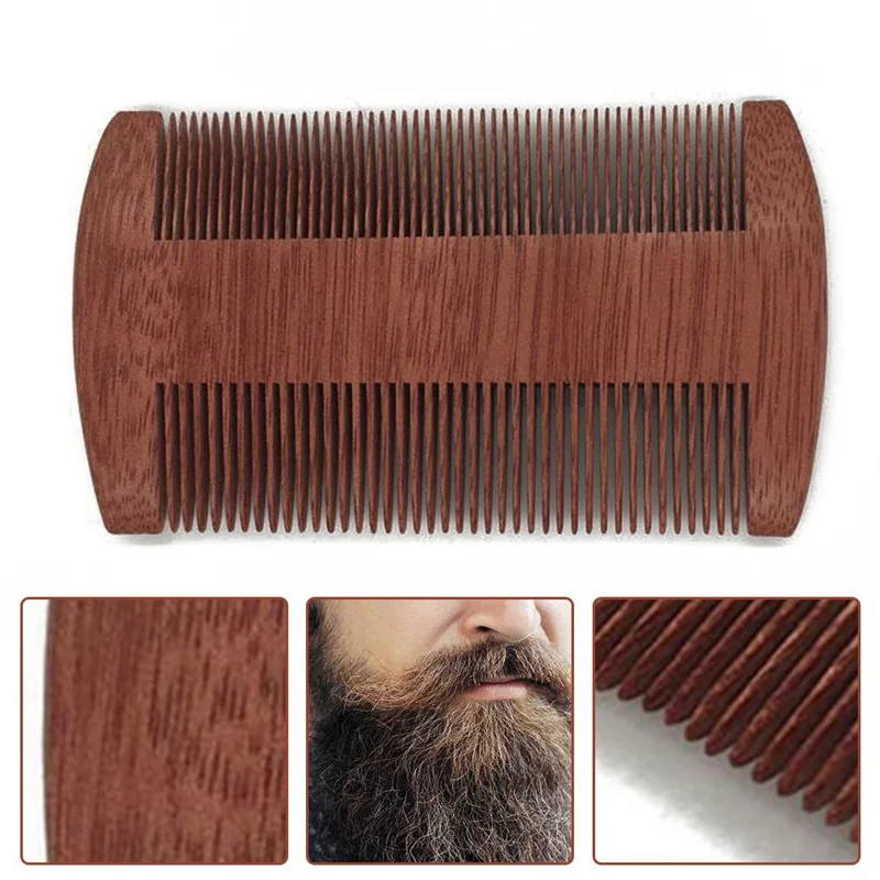 

New Boutique Green Sandalwood Comb Gold Wire Sandalwood Bar Comb Handmade Beard&Hair Combs For Women Natural Beautiful Wood
