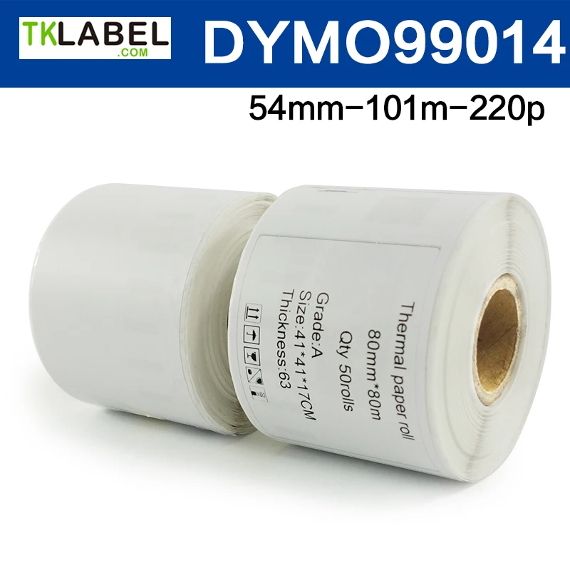 5 рулонов этикеток dymo 99014 совместимы с DYMO labelwriter 54 мм X 101 x 220 шт. адресная бирка