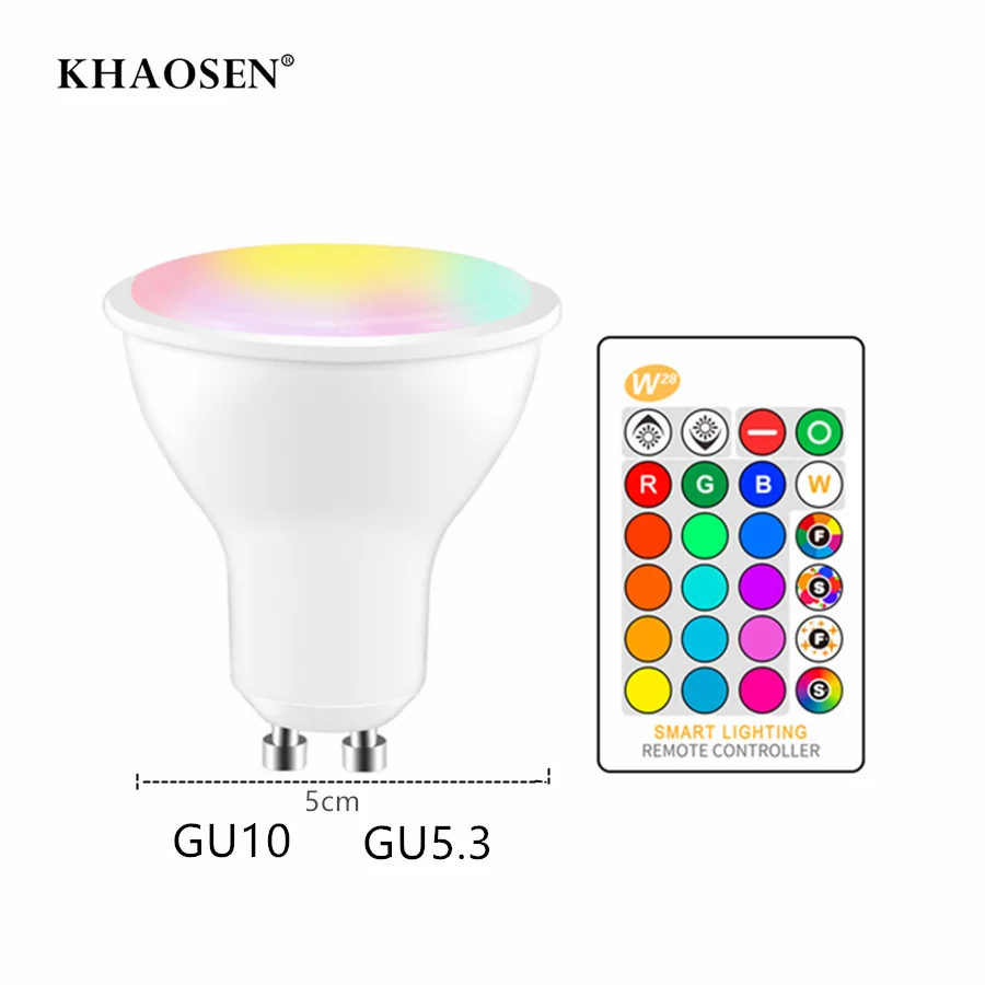 GU10 светодиодный RGB лампа 3 Вт 16 цветов сменный GU5.3 светильник RGBW RGBWW 85 265 в волшебный