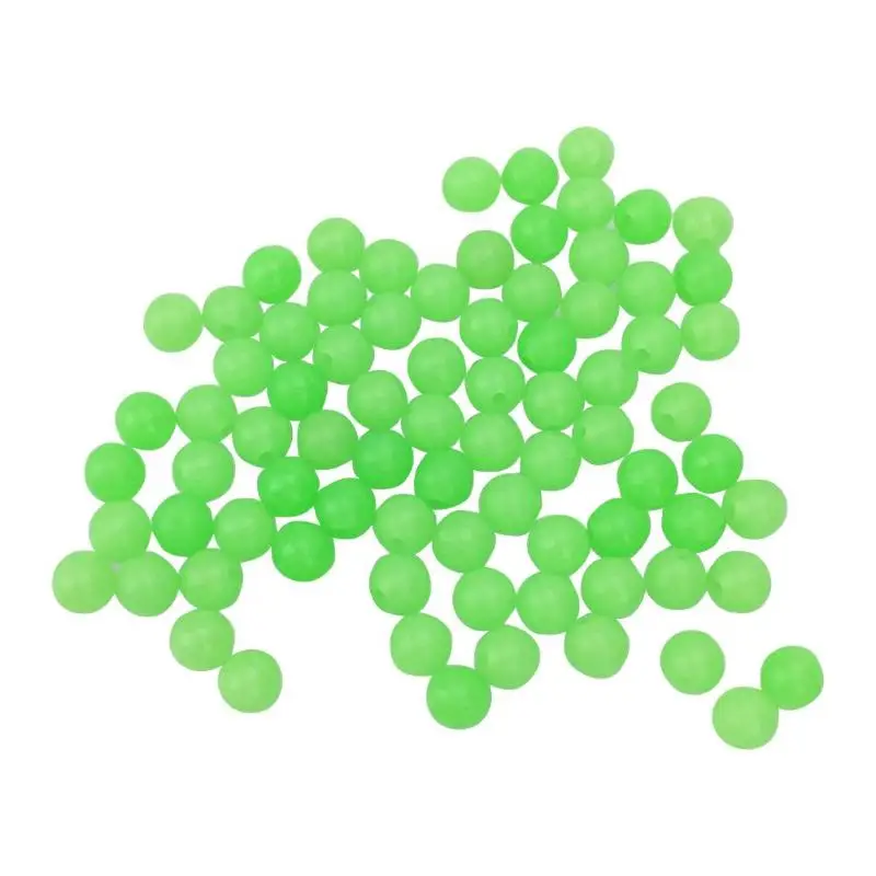

100pcs Luminous Fishing Floats Soft Olva Round Beads Fishing Accessories Fishing Line Stopper 5-8mm fishing accessories