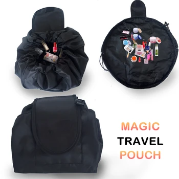 

Brand Lazy Makeup Bag Large Cosmetic Bag Travel Flamingo Women Portable Magic stretch rope Makeup Bags Organizer Drop Shipping