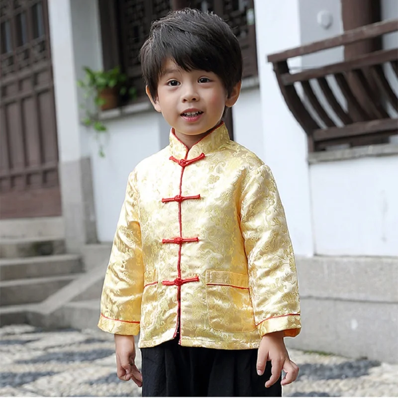 China Dress Children Tang Coat Baby Boys Clothes Dragon Party Costumes Boy Jackets Festival Garment Gown Kids Outfits Outerwear