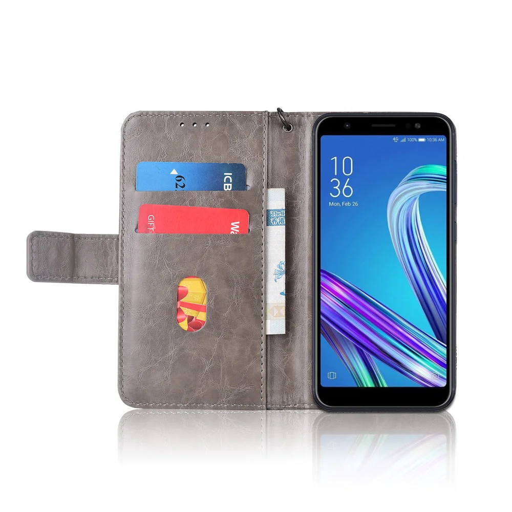 Флип кожаный чехол для ASUS ZenFone Max M1 ZB555KL Fundas с цветочным принтом 100% специальный