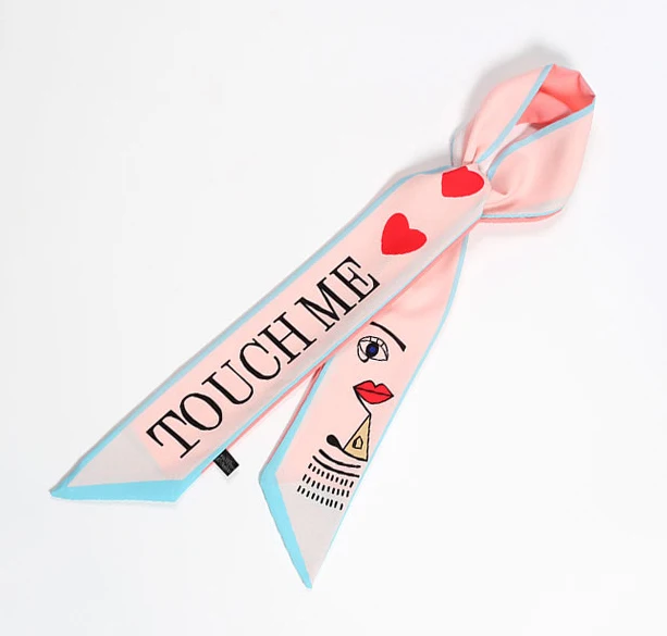 2019HOT Korean FASHION women silk scarf print animal hair scarf neckerchief hand bag scarfs for girl ladies silk neck scarves