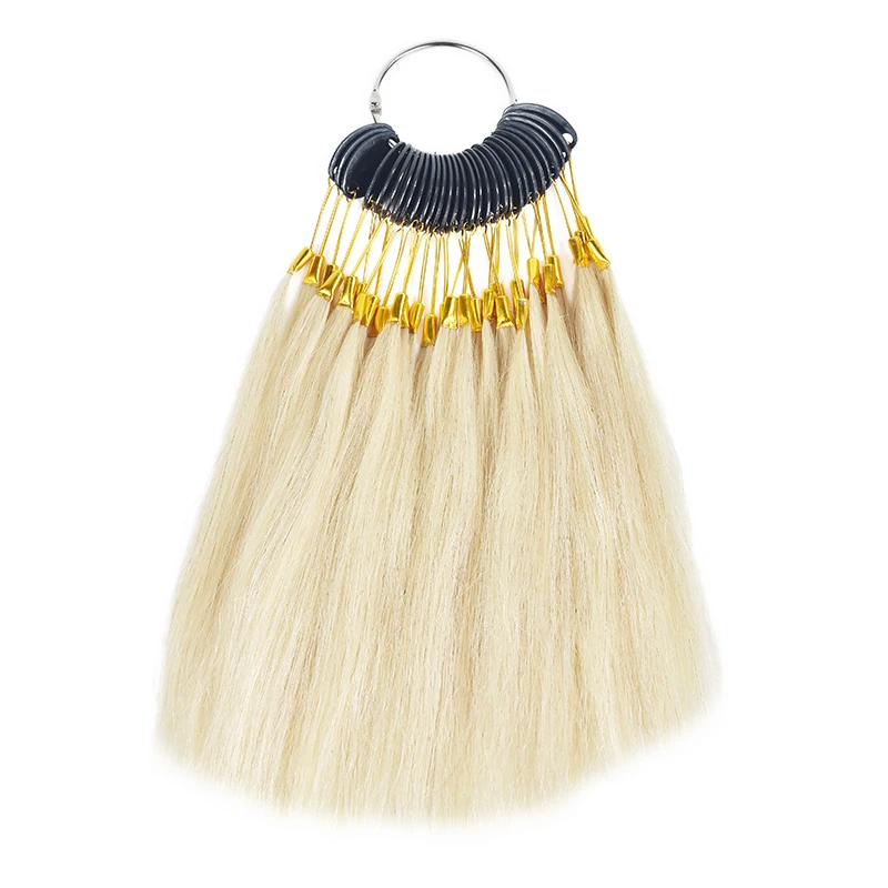 7cm Human Hair Color Ring 30pcs/set For Salon Hair Color Chart Extensions And Salon Hair Dyeing Sample Can Be Dye Any Color