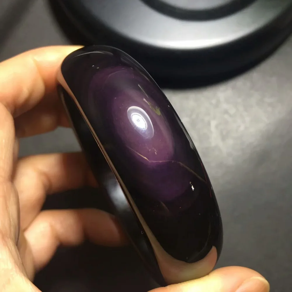 

Genuine Natural Black Obsidian Gemstone Woman Bangle Inner Diameter 53mm 54mm 55mm 56mm 57mm 58mm 59mm 60mm 61mm 62mm 63mm AAAAA