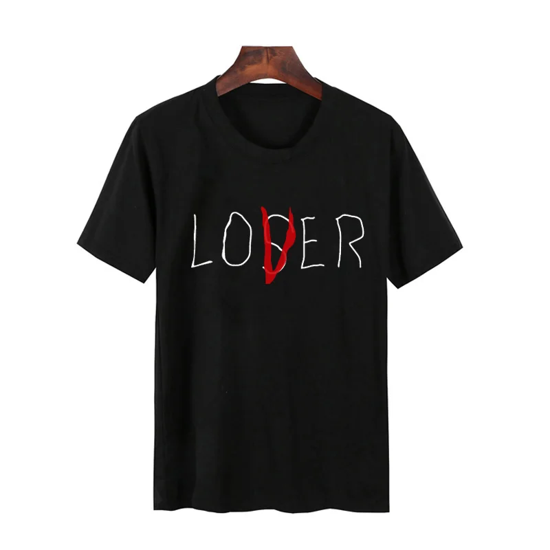 Пользовательские Печатные Топы хипстер фильм это lossers Клубная футболка для мужчин и женщин Повседневная хлопковая футболка с коротким рукавом losser Lover It Inspired