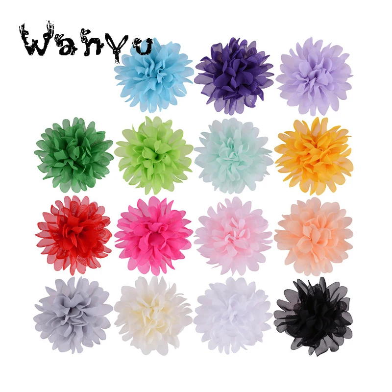 10cm Chiffon Fabric Flowers for Wedding Decoration DIY Wreath Crafts Fake Gift Box Shoe Clothing | Дом и сад