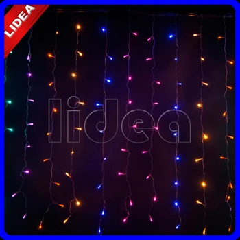 

3M*3M 300 LED Wedding Garden Christmas Garland String Icicle Outdoor Waterfall Fairy Decoration Curtain New Year Light HK C-38