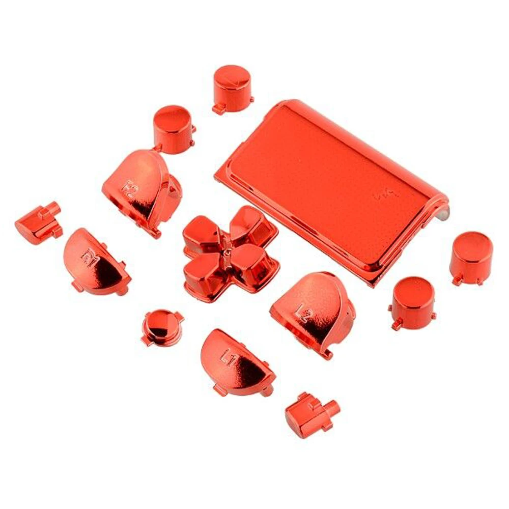 

10 set a lot 13Pcs bullet button thumbstick cap Metal plating gold for PS4 Dualshock 4 Pro controller