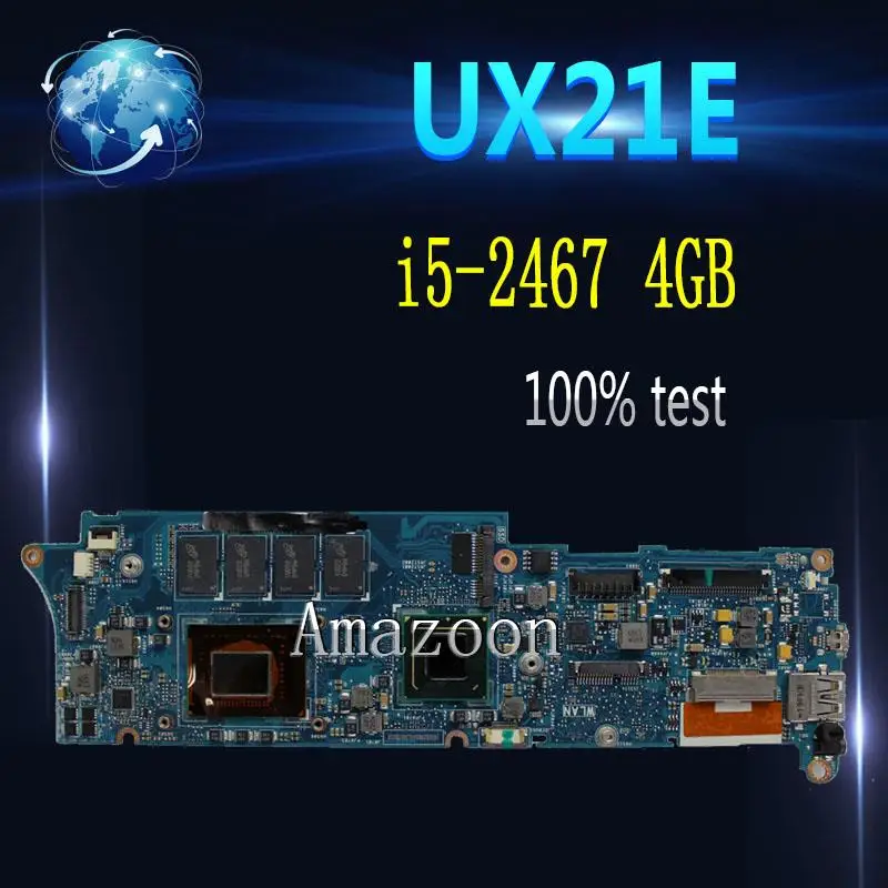 Amazoon UX21E с i5-2467 Процессор 4 Гб Оперативная память платы REV3.1 для Asus UX21 UX21E материнская плата для ноутбука USB 3,0 100% тестирование работы