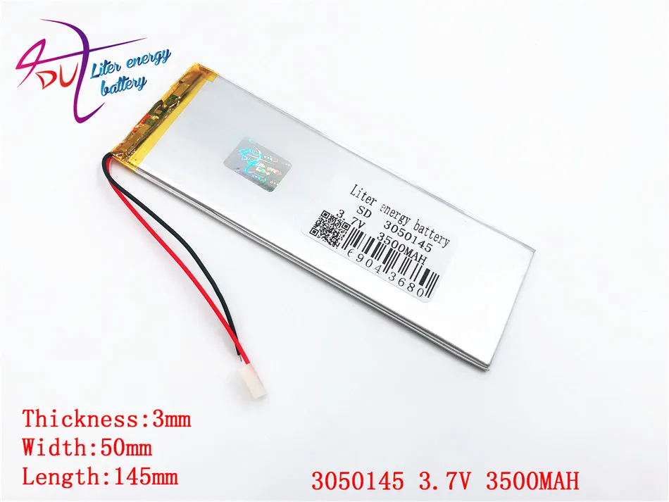 Литиевая батарея планшет батарея полимерная батарея 3050145 3,7 V 3500mah 3052145 литий-полимерная батарея с защитной платой