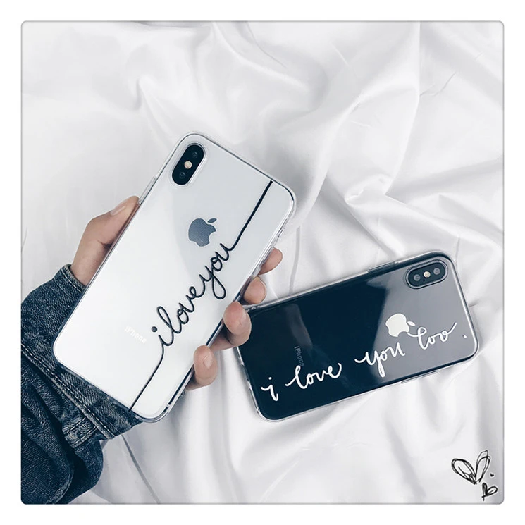 YuYan Soft TPU Phone Cases For iphone 6S 6 7 8 Plus Case I Love You Couple Back Cover X Capa |