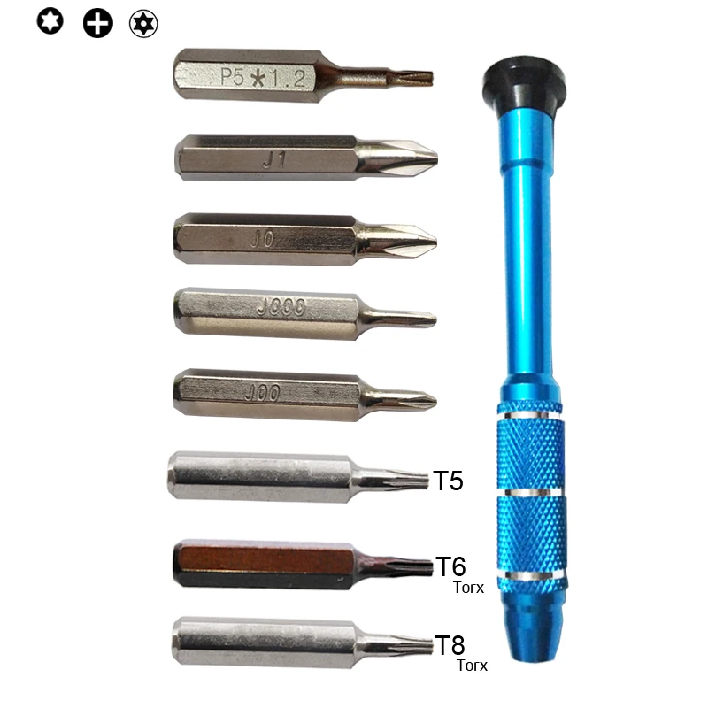Отвертка 8 в 1 phillips J000 J00 J0 J1 Pentalobe P5 T5 T6 T8 Torx инструмент для безопасности отверток