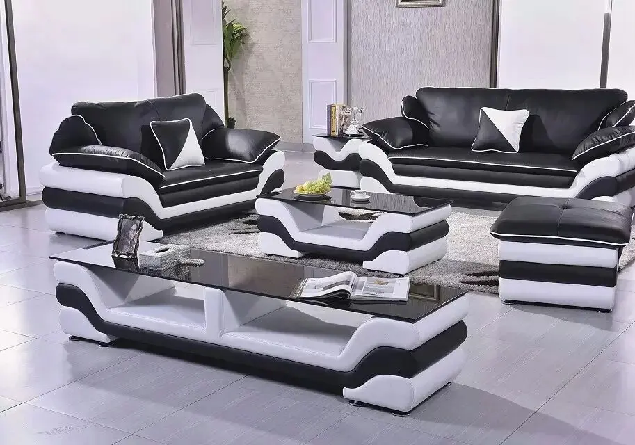 Современная кожаная софа для гостиной диван из натуральной кожи, дизайн дивана