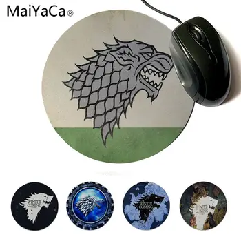 

MaiYaCa Funny Tones Stark Winter is coming Gamer Speed Mice Retail Rubber Mousepad Mouse pad Computer Game Tablet Round Mousepad