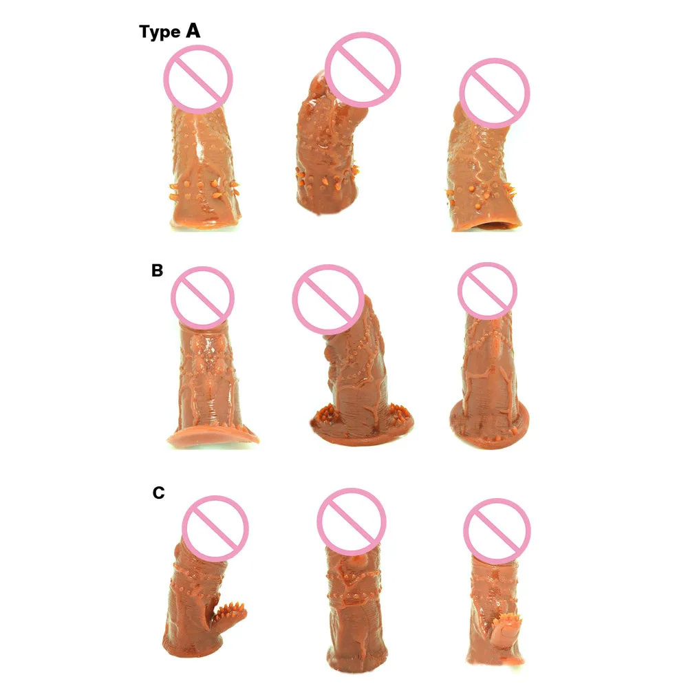 Realistic Penis Sleeve Extender Reuseable Increase Cock Enlargement Extension Delay Ejaculation Condom Sex Toys for Men 9 Realistic Penis Sleeve Extender Reuseable Increase Cock Enlargement Extension Delay Ejaculation Condom Sex Toys for Men 9
