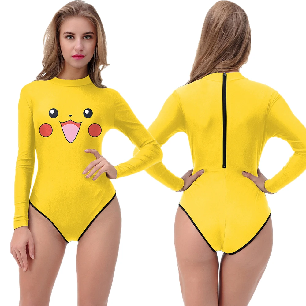 yellow long sleeve bathing suit
