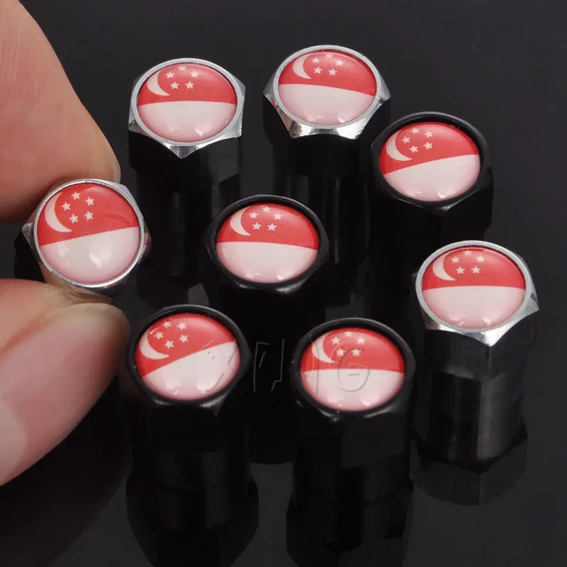 

4pcs/set Singapore Car Tyre Air Valve Caps Bicycle Tire Valve Cap Auto Wheel Theftproof Dustproof Cover Styling For Mercedes VW