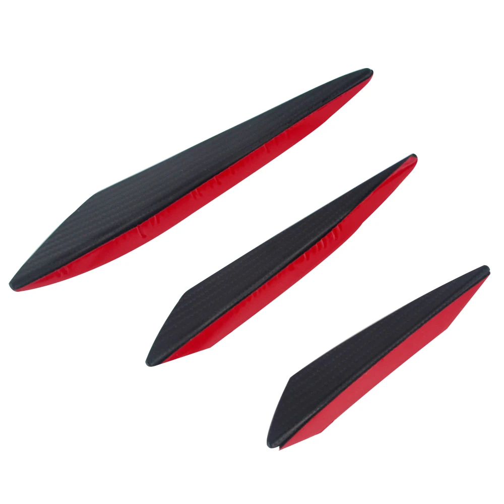 PQY-6 unids/set Universal Fit parachoques delantero difusor de labios aletas cuerpo Spoiler Canards Valence Barn coche Tuning Canard