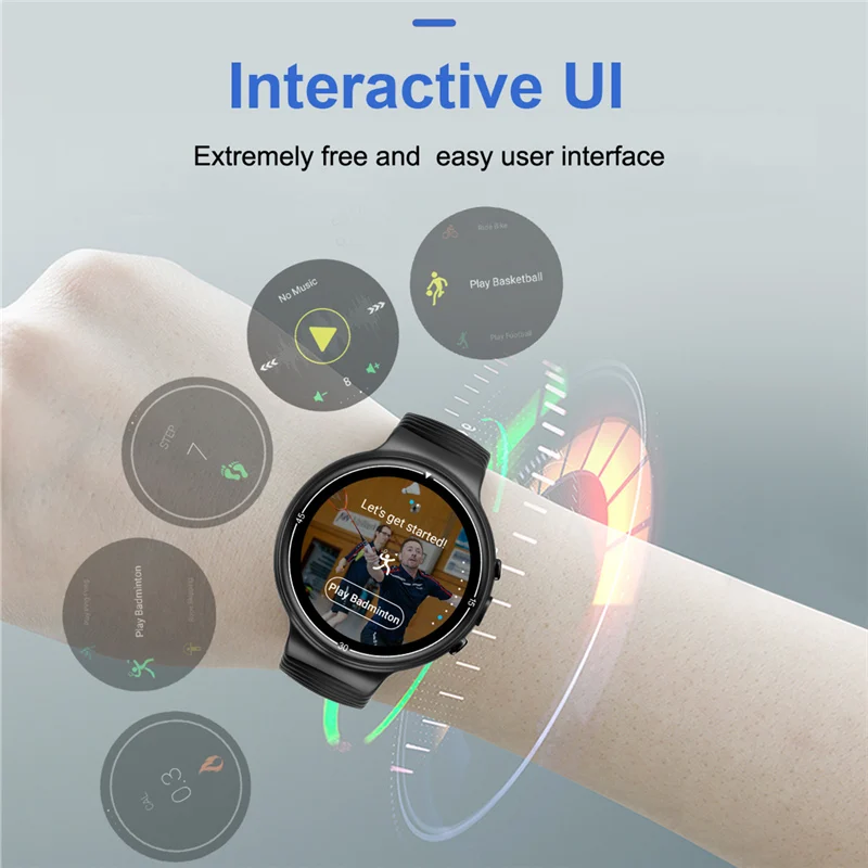 OGEDA Smart Watch I8 Android 7.0 1.39 Color Screen 4G LTE SIM card smartwatch GPS camera heart rate WIFI Bluetooth smart watch