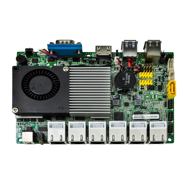 High-performance PC board with 6 Gigabit LAN ports and Intel Core i5-6200U Processor