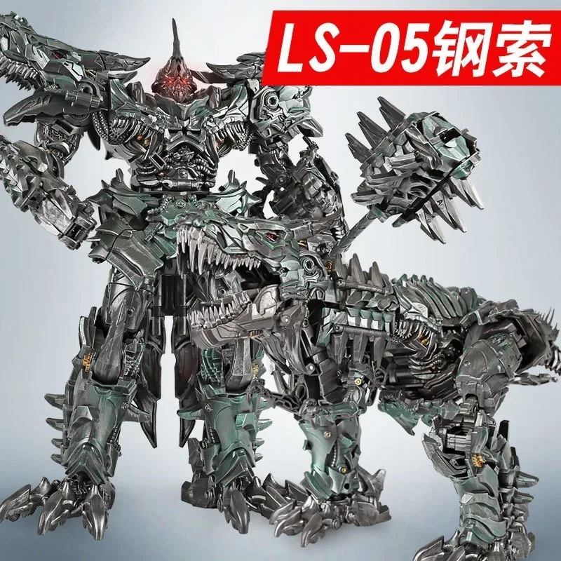

2019 new Transformation Movie black Mamba LS05 steel alloy enlarged SS dinosaur steel cable ancient PVC Action Figure Toy LS-05