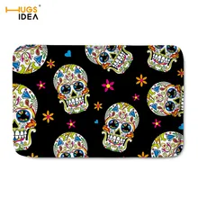 HUGSIDEA панк череп 3D узор ковер для гостиной Романтические Розовые фланелевые коврики ковры домашний Декор Спальни креативные alfombres