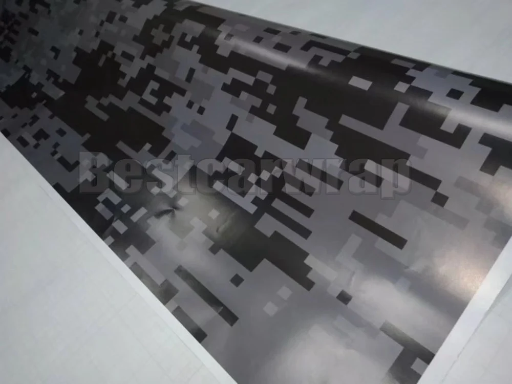 Black gray digital pixle camouflage Truck boat camo car wrap film graphics91 (4)