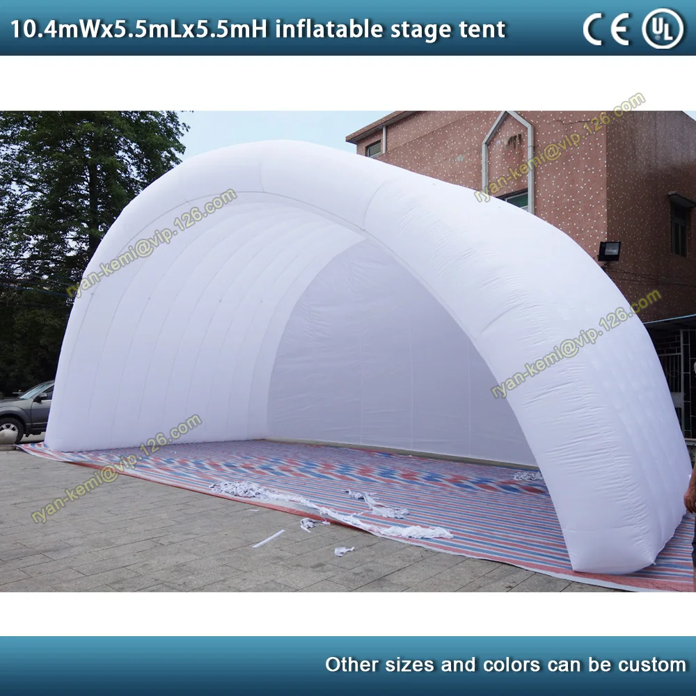 10.4mWx5.5mLx5.5mH giant inflatable stage tent inflatable tunnel tent cover marquee outdoor events Inflatable wedding tent 2