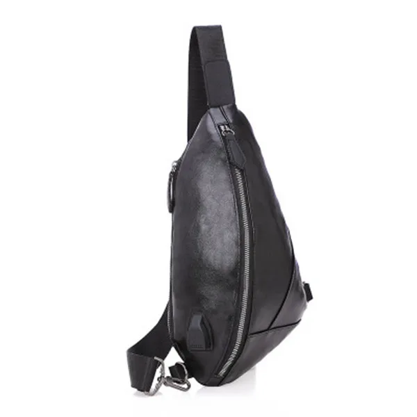 Сумка Steelsir в готическом стиле, Черная/Серебристая/Золотая нагрудная сумка, унисекс, женская и мужская кожаная сумка, сумка на плечо - Цвет: Black