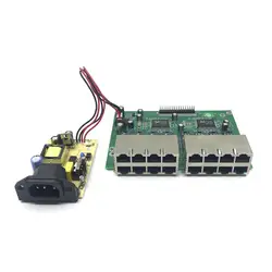 OEM 10/100 Мбит/с RJ45 16 Порты и разъёмы быстро модуль-коммутатор Lan Hub США ЕС Plug 5 v адаптер Питание сетевой коммутатор материнская плата