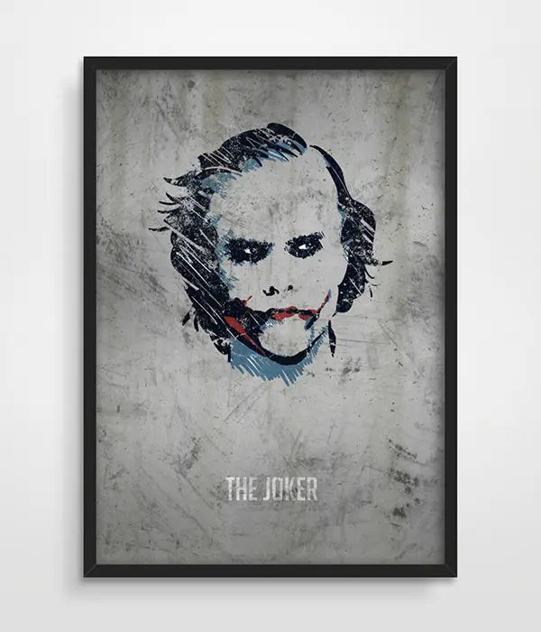 The Joker Poster, Superheroes, DC Comics, Superhero Wall Art, Dark Knight, Heath Ledger Superhero Art Print, Bedroom Decor, Kids Wall Art