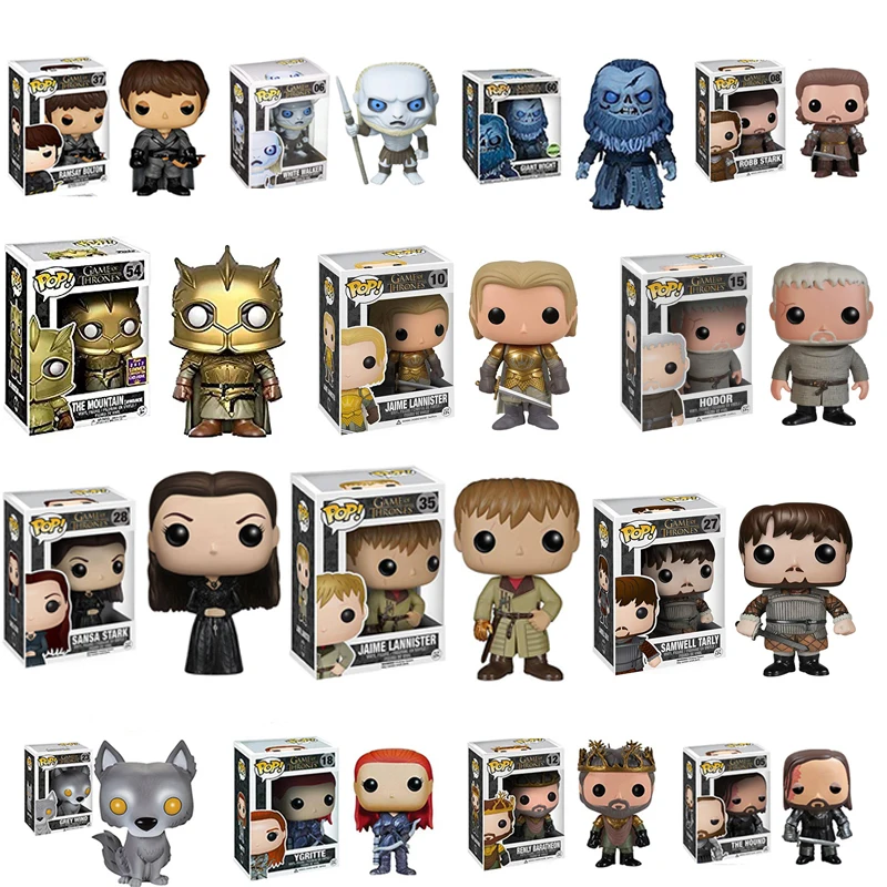 

FUNKO POP NEW Game of Thrones JON SNOW DAENERYS HOUND JAIME LANNISTER MOUNTAIN Figure Toys Collection Model TOY FOR BOYS GIFT