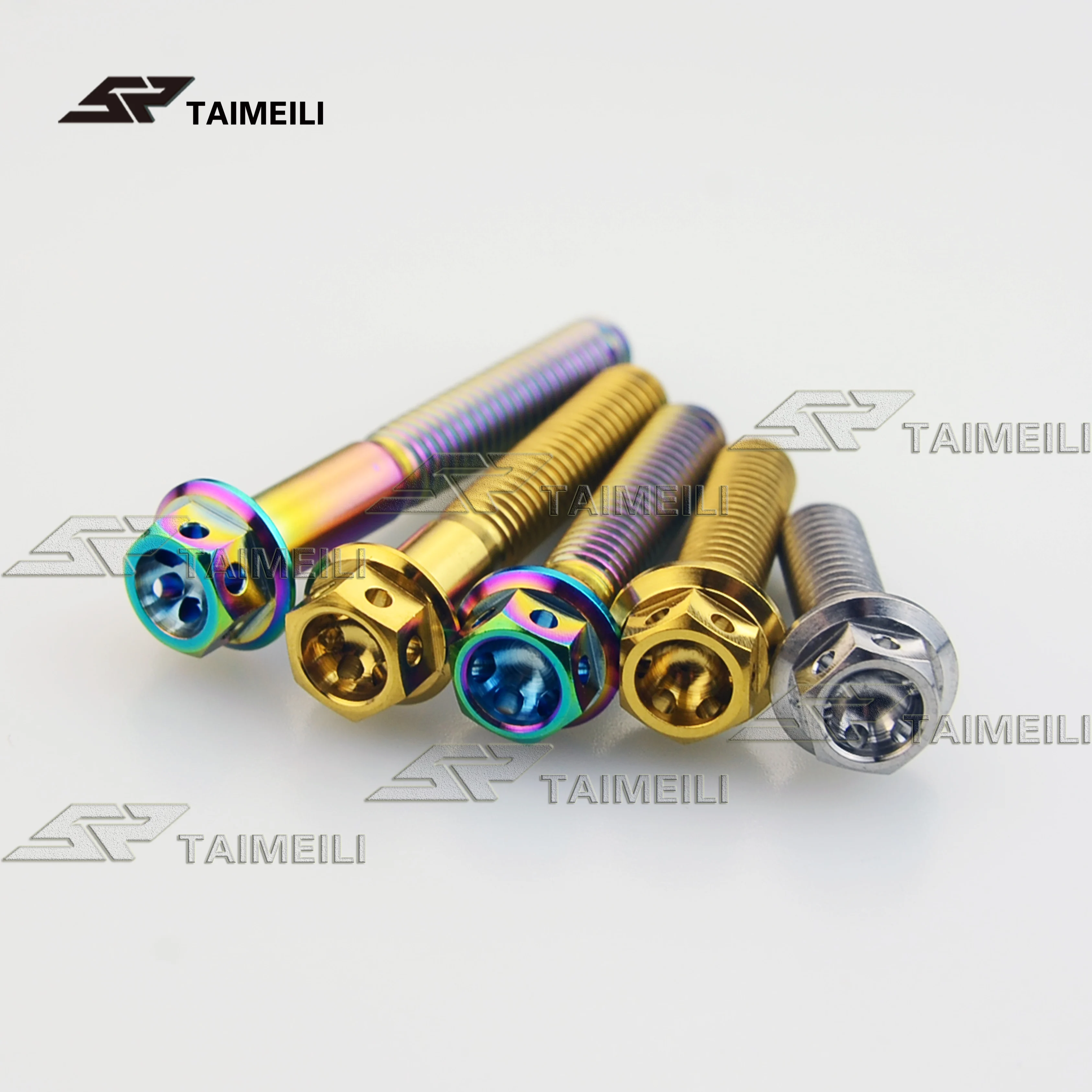 Титановый винт GR5 фланцевая головка винтовая с отверстиями M6x10/15/20/2530/35/40/45/50 мм