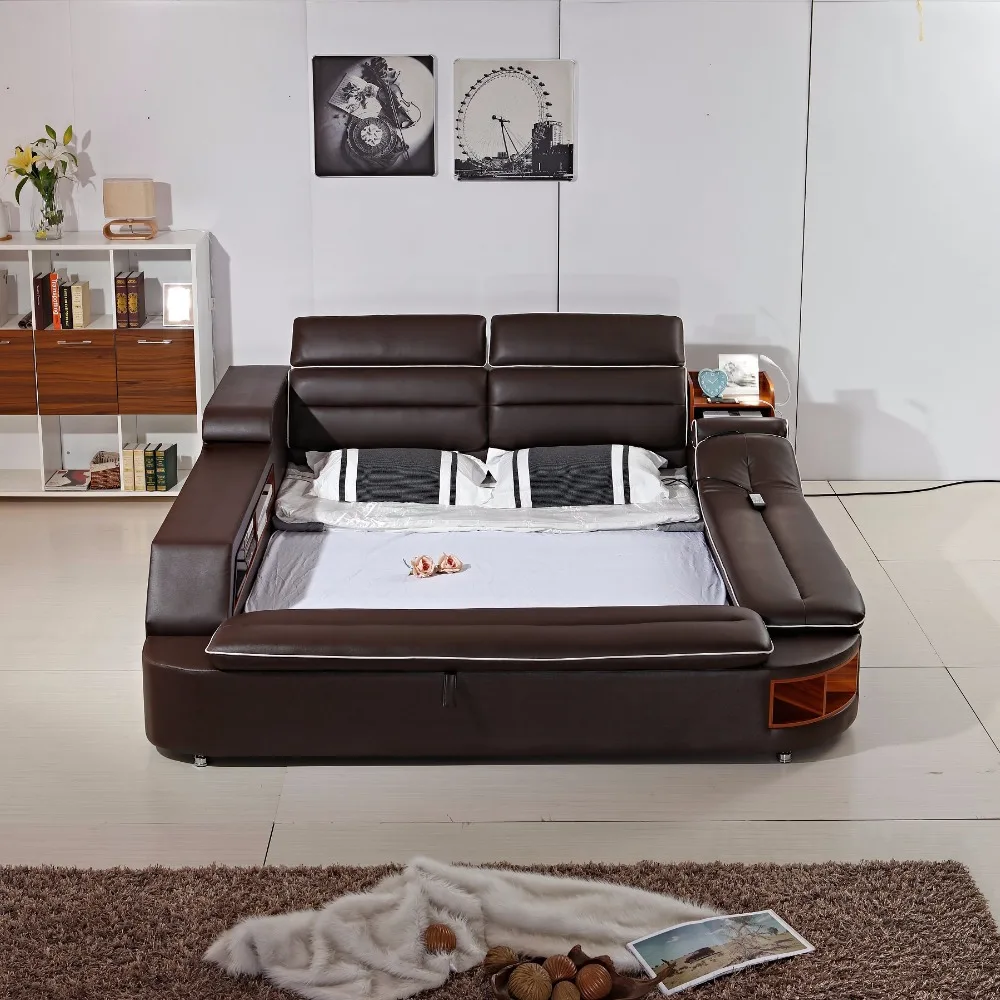 Muebles دي dormitorio 2018 جديد وصول محدودة الحديث نوم مجموعة moveis الفقرة قورتو الأثاث سرير التدليك لينة مع آمنة