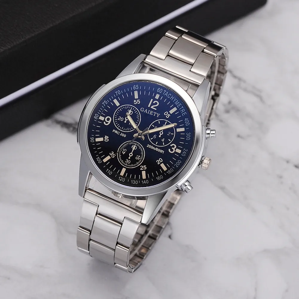 

GAIETY Fashion luxury brand Men's Steel Belt Analog Sport Quartz Wrist Watch Orologio da uomo maschi Business Male Clock B40
