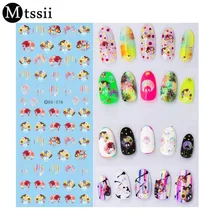 11 Styles Water Transfer Nails Art Sticker 2017 New Harajuku Element Cats Caterpillar Nail Wrap Sticker Manicura sticker