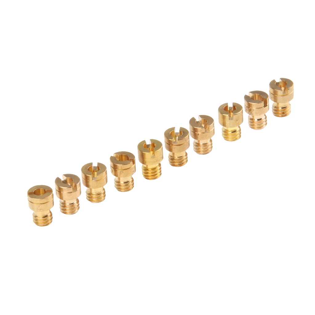 10Pcs M4 Carburetor Carb Main Round Fuel Jet Size 78 80 82 85 87 88 90 92 94 95  for Keihin CVK Carb