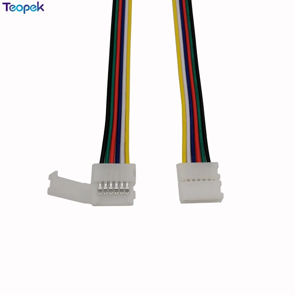 10 шт. 6pin RGB CCT светодиодный разъем 6 pin 12 мм ширина пайки адаптер для + светодиодные