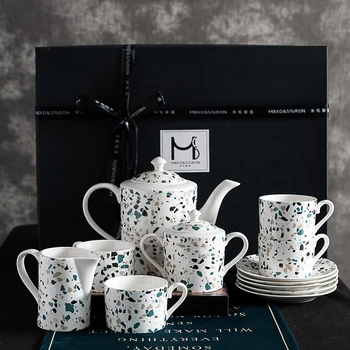 

Europe High-grade Bone China Coffee Cup Set British Afternoon Porcelain Tea Set Sugar pot Milk pot Coffee Cup Tea Mug gift set