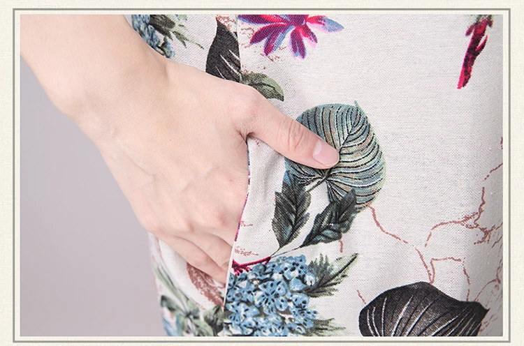 Maternity Dresses 2019 Summer Large Size Short-sleeve Pregnancy Clothes Floral Cotton Linen Dress for Pregnant Women QL8388