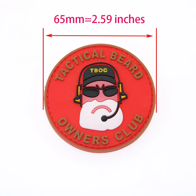 Новый наружный &quotШеврон Tactical Beard&quot Club Boss &quotэкологический ПВХ резиновый бандаж