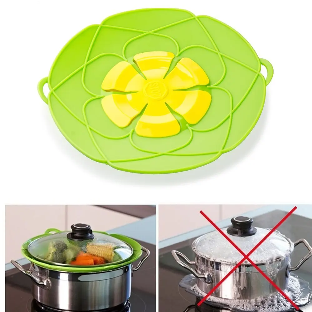 Kitchen Gadget Silicone Lid Spill Stopper Pot Cover Cooking Pot Lids
